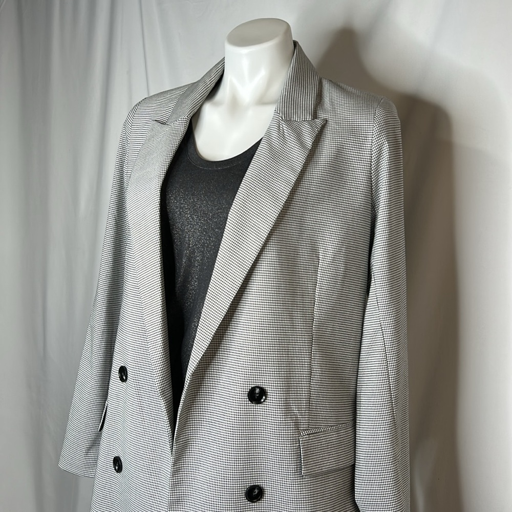 Rachel & Zoe double breasted
 checkered blazer